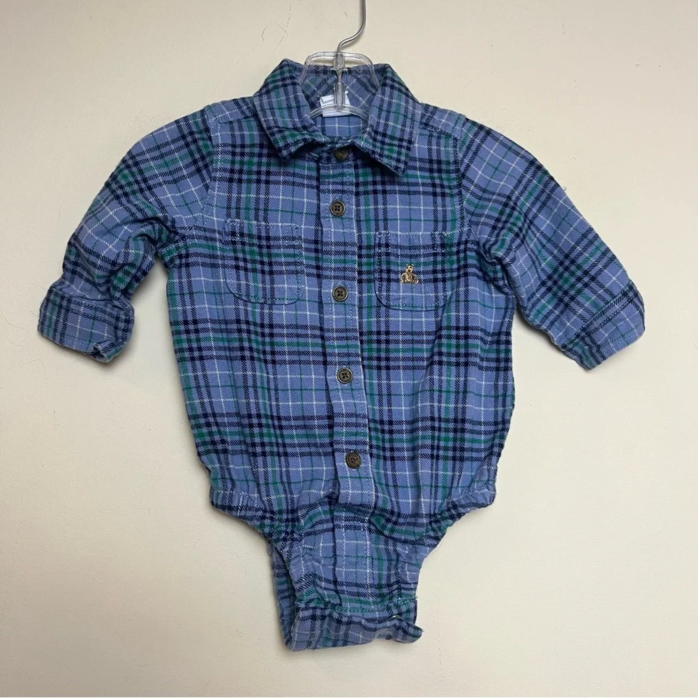 GAP Baby Flannel Bodysuit 3-6 months‎